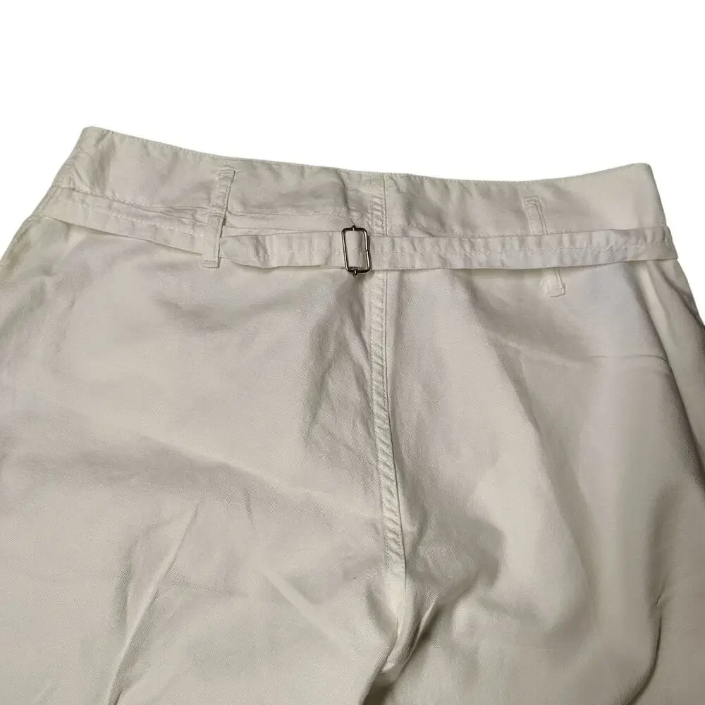 Diesel StyleLab Linen White Cargo Shorts Women's Medium Made in Italy